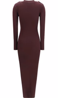 Bordeaux Viscose Casual Dress 2