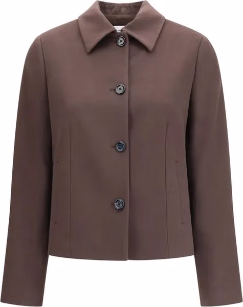 Brown Wool Oves Aries Full-Length Jacket