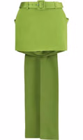 Bicolor Polyester Mini Skirt 1