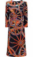 Multicolor Silk Cocktail Dress 1