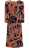 Multicolor Silk Cocktail Dress 2