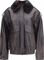 Brown Calf Leather Bos Taurus Bomber 1