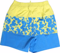 Blue Yellow Floral Boxer Shorts Beachwear Swimwear 4