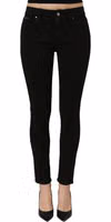 Black Cotton Stretch Skinny Denim Jeans 2