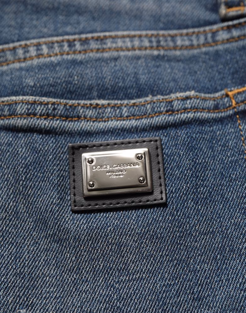 Blue Cotton Stretch Skinny Denim Trouser Jeans