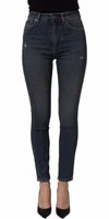 Blue Cotton Stretch Skinny Denim Trouser Jeans 2