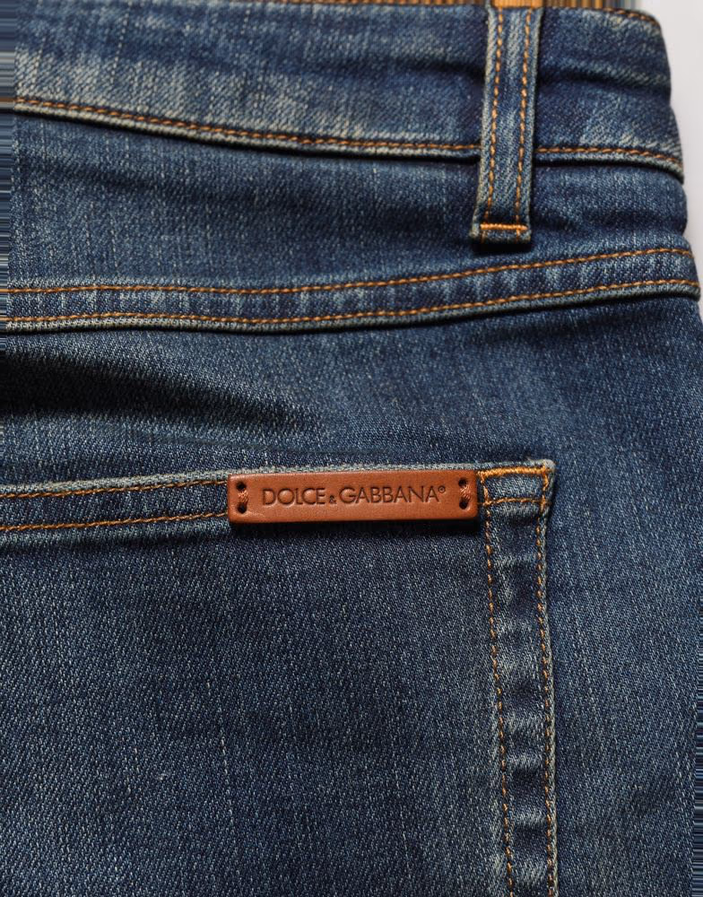 Blue Cotton Stretch Skinny Denim Jeans
