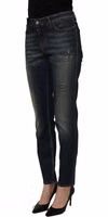 Blue Cotton Stretch Skinny Denim Jeans 3