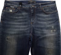 Blue Cotton Stretch Skinny Denim Jeans 5