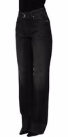 Black Cotton Stretch Straight Denim Jeans 3