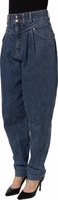 Dark Blue Cotton Stretch Tapered Denim Jeans 2