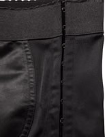Black Nylon HighWaist Elastic Waistband Shorts 1