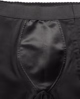 Black Nylon HighWaist Elastic Waistband Shorts 5