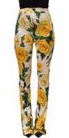 Multicolor Floral High Waist Straight Pants 2
