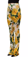 Multicolor Floral High Waist Straight Pants 3
