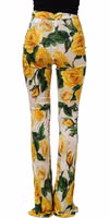 Multicolor Floral High Waist Straight Pants 4