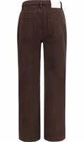 Brown Cotton Straight-Leg Jeans 2