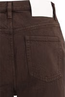Brown Cotton Straight-Leg Jeans 3