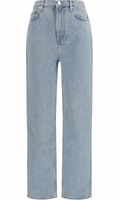 Blue Cotton Straight-Leg Jeans 1