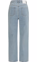 Blue Cotton Straight-Leg Jeans 2