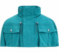 Blue Nylon Coat 1