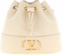 White Lamb Leather Crossbody Bag 1
