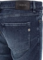 Blue Cotton Tapered Jeans 4
