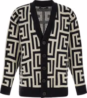 Bicolor Merino Wool Cardigan 1