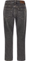 Gray Cotton Straight-Leg Jeans 2