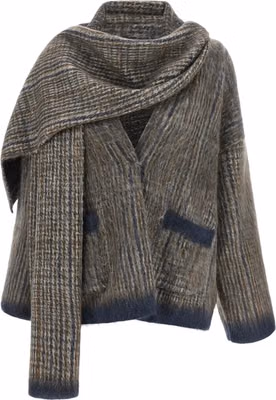 Gray Wool Cardigan