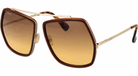 Brown Metal Sunglasses 1