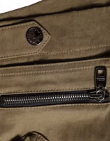 Green Cotton Mid Rise Cargo Hot Pants Shorts 1