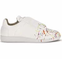 White Calf Leather Bos Taurus Low Top Sneakers 1
