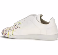 White Calf Leather Bos Taurus Low Top Sneakers 3