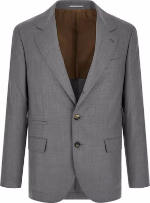 Gray Virgin Wool Blazer