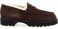 Brown Calfskin Slip-On Loafers 1