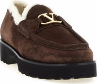 Brown Calfskin Slip-On Loafers 2