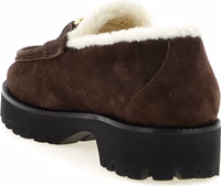 Brown Calfskin Slip-On Loafers 3