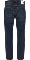 Blue Cotton Straight-Leg Jeans 2