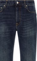 Blue Cotton Straight-Leg Jeans 3