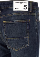 Blue Cotton Straight-Leg Jeans 4