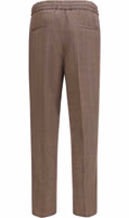 Brown Linen Casual Pants 2