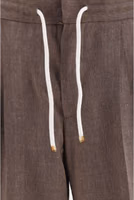 Brown Linen Casual Pants 3