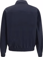 Blue Silk Biker Jacket 2