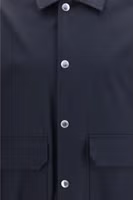 Blue Silk Biker Jacket 3