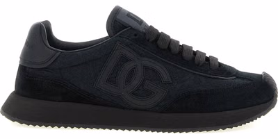 Black Leather Athletic Sneakers