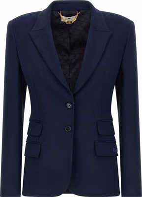 Blue Polyester Blazer