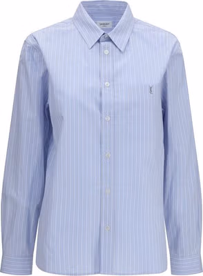 Blue Cotton Pattern Shirt