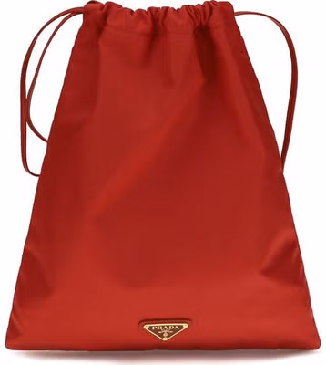 Red Polyamide Clutch Bag