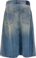 Blue Cotton Midi Skirt 2